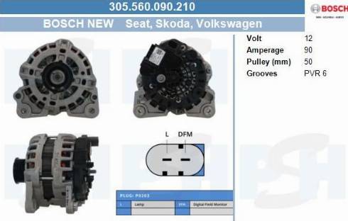 PSH 305.560.090.210 - Alternator furqanavto.az