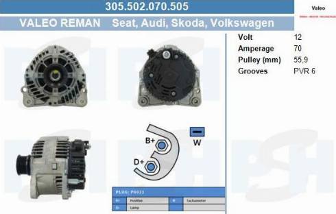 PSH 305.502.070.505 - Alternator furqanavto.az