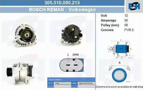 PSH 305.510.090.215 - Alternator furqanavto.az