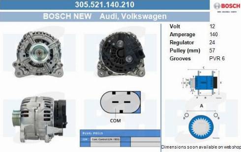 PSH 305.521.140.210 - Alternator furqanavto.az