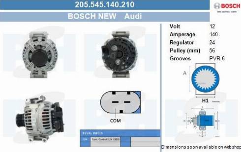 PSH 205.545.140.210 - Alternator furqanavto.az