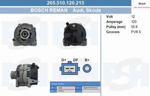 PSH 205.510.120.215 - Alternator furqanavto.az