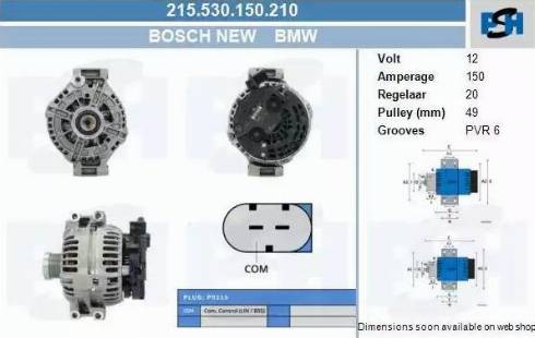 PSH 215.530.150.210 - Alternator furqanavto.az