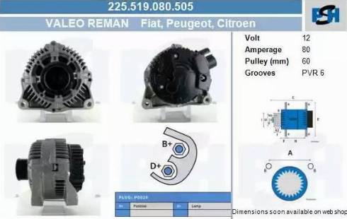 PSH 225.519.080.505 - Alternator furqanavto.az