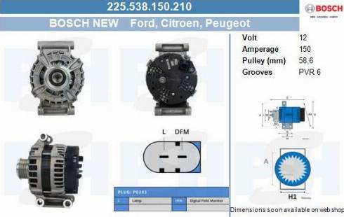 PSH 225.538.150.210 - Alternator furqanavto.az