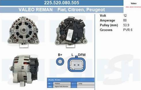 PSH 225.520.080.505 - Alternator furqanavto.az