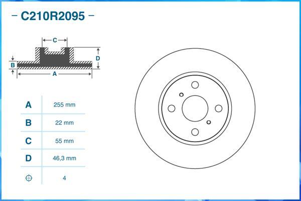 Cworks C210R2095 - Əyləc Diski furqanavto.az