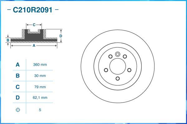 Cworks C210R2091 - Əyləc Diski furqanavto.az