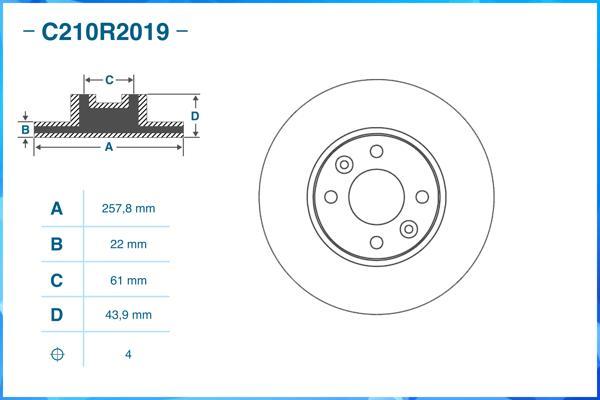 Cworks C210R2019 - Əyləc Diski furqanavto.az