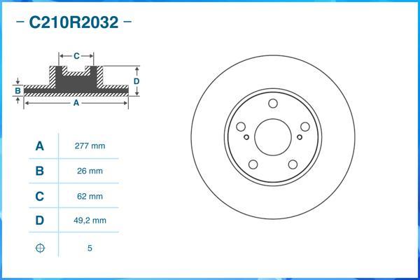 Cworks C210R2032 - Əyləc Diski furqanavto.az