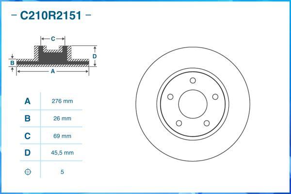 Cworks C210R2151 - Əyləc Diski furqanavto.az