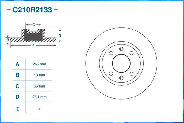 Cworks C210R2133 - Əyləc Diski furqanavto.az