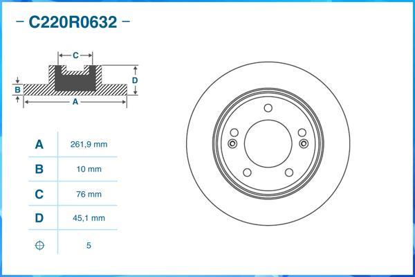 Cworks C220R0632 - Əyləc Diski furqanavto.az