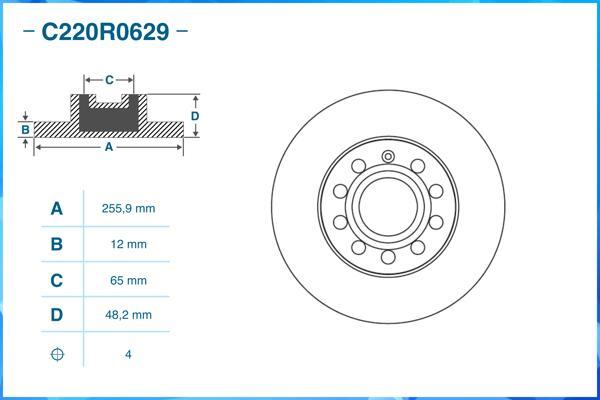 Cworks C220R0629 - Əyləc Diski furqanavto.az