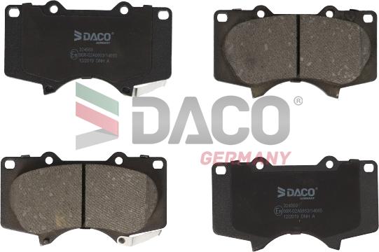 DACO Germany 324569 - Əyləc altlığı dəsti, əyləc diski furqanavto.az