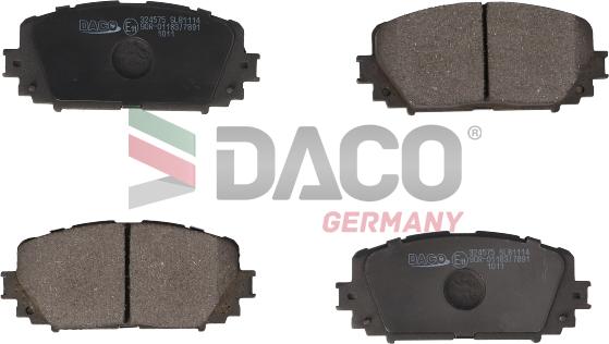 DACO Germany 324575 - Əyləc altlığı dəsti, əyləc diski furqanavto.az