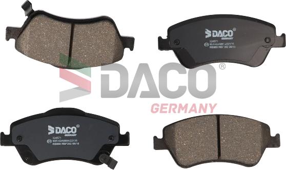 DACO Germany 324571 - Əyləc altlığı dəsti, əyləc diski furqanavto.az