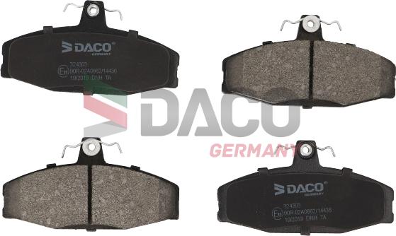 DACO Germany 324303 - Əyləc altlığı dəsti, əyləc diski furqanavto.az