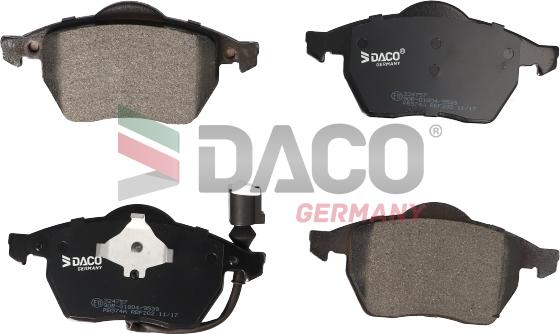 DACO Germany 324757 - Əyləc altlığı dəsti, əyləc diski furqanavto.az