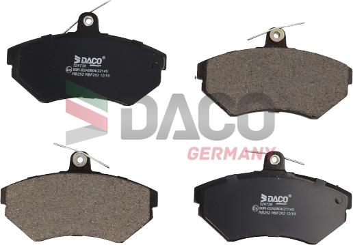 DACO Germany 324739 - Əyləc altlığı dəsti, əyləc diski furqanavto.az