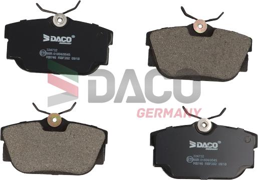 DACO Germany 324732 - Əyləc altlığı dəsti, əyləc diski furqanavto.az