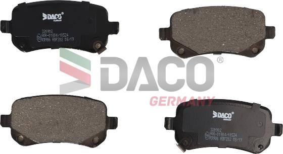 DACO Germany 320902 - Əyləc altlığı dəsti, əyləc diski furqanavto.az