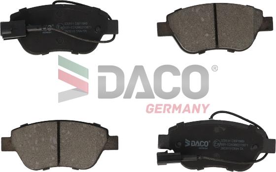 DACO Germany 320511 - Əyləc altlığı dəsti, əyləc diski furqanavto.az