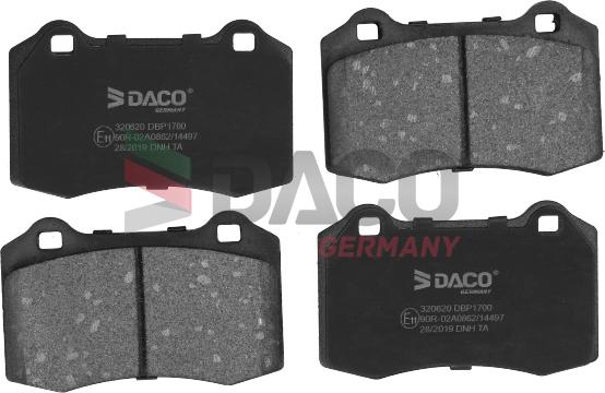 DACO Germany 320620 - Əyləc altlığı dəsti, əyləc diski furqanavto.az