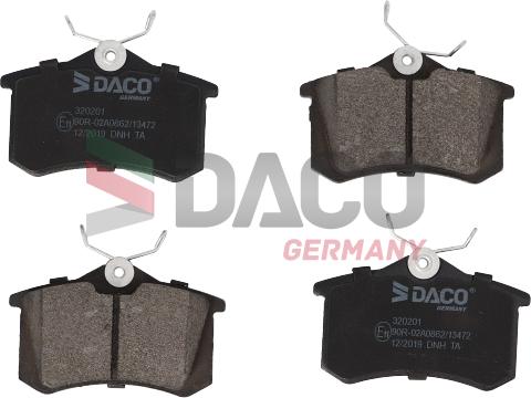 DACO Germany 320201 - Əyləc altlığı dəsti, əyləc diski furqanavto.az