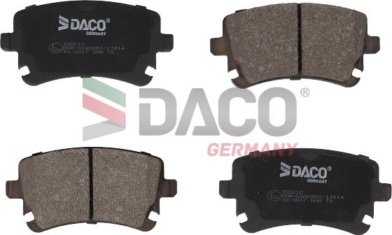 DACO Germany 320210 - Əyləc altlığı dəsti, əyləc diski furqanavto.az