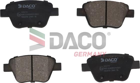 DACO Germany 320213 - Əyləc altlığı dəsti, əyləc diski furqanavto.az