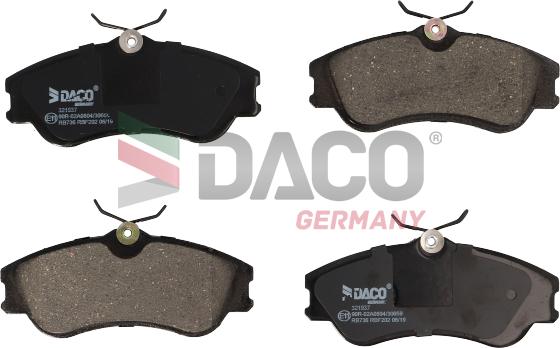 DACO Germany 321937 - Əyləc altlığı dəsti, əyləc diski furqanavto.az