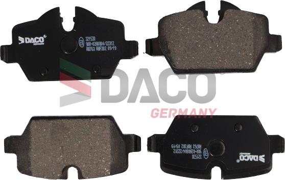 DACO Germany 321530 - Əyləc altlığı dəsti, əyləc diski furqanavto.az