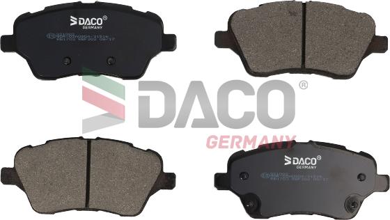 DACO Germany 321002 - Əyləc altlığı dəsti, əyləc diski furqanavto.az