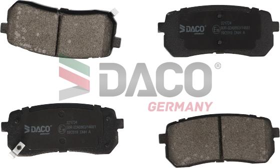 DACO Germany 321724 - Əyləc altlığı dəsti, əyləc diski furqanavto.az