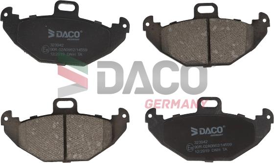 DACO Germany 323942 - Əyləc altlığı dəsti, əyləc diski furqanavto.az