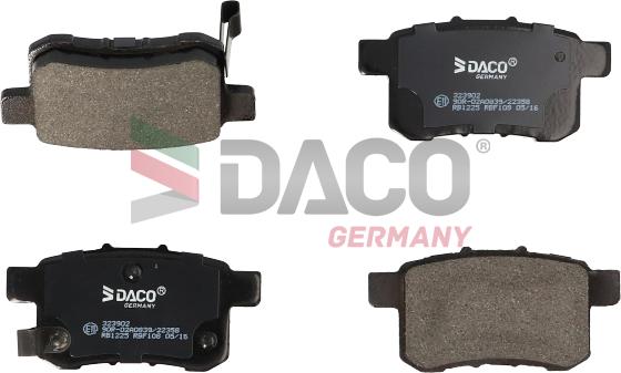 DACO Germany 323902 - Əyləc altlığı dəsti, əyləc diski furqanavto.az