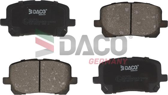 DACO Germany 323931 - Əyləc altlığı dəsti, əyləc diski furqanavto.az