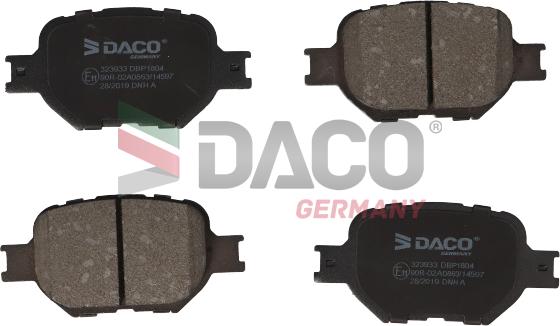 DACO Germany 323933 - Əyləc altlığı dəsti, əyləc diski furqanavto.az