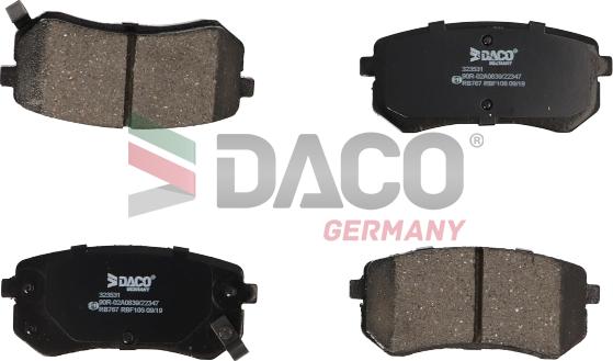 DACO Germany 323531 - Əyləc altlığı dəsti, əyləc diski furqanavto.az