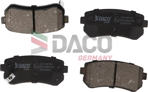 DACO Germany 323521 - Əyləc altlığı dəsti, əyləc diski furqanavto.az