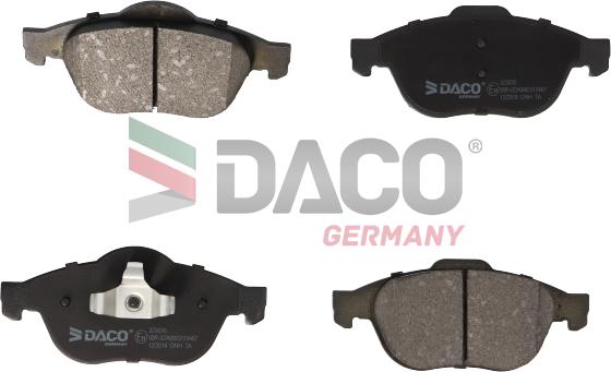 DACO Germany 323035 - Əyləc altlığı dəsti, əyləc diski furqanavto.az