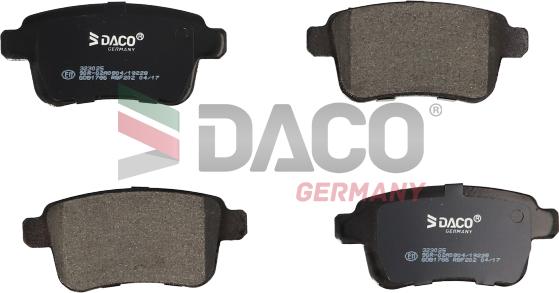 DACO Germany 323025 - Əyləc altlığı dəsti, əyləc diski furqanavto.az