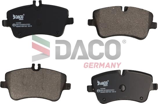 DACO Germany 323345 - Əyləc altlığı dəsti, əyləc diski furqanavto.az