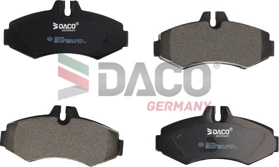 DACO Germany 323340 - Əyləc altlığı dəsti, əyləc diski furqanavto.az