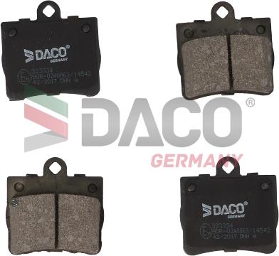 DACO Germany 323334 - Əyləc altlığı dəsti, əyləc diski furqanavto.az