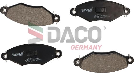 DACO Germany 323735 - Əyləc altlığı dəsti, əyləc diski furqanavto.az