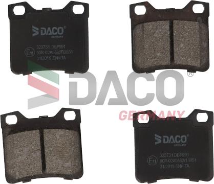 DACO Germany 323731 - Əyləc altlığı dəsti, əyləc diski furqanavto.az