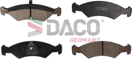 DACO Germany 322504 - Əyləc altlığı dəsti, əyləc diski furqanavto.az