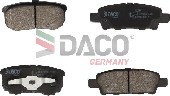 DACO Germany 322506 - Əyləc altlığı dəsti, əyləc diski furqanavto.az